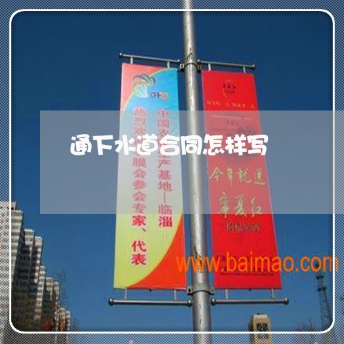 通下水道合同怎样写/2023041464827 通下水道合同怎样写/2023041464827