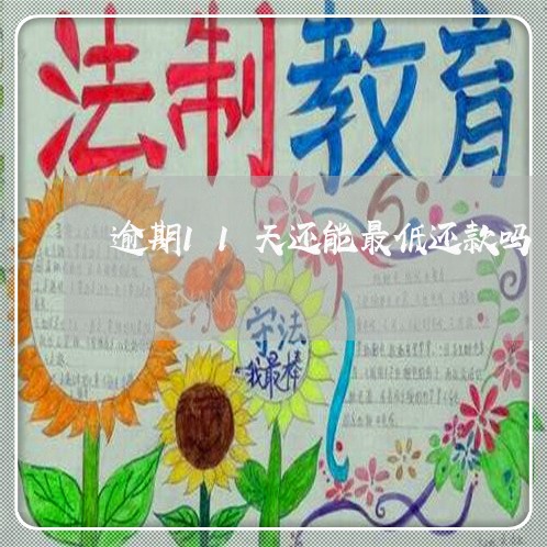 逾期11天还能最低还款吗 逾期11天还能最低还款吗