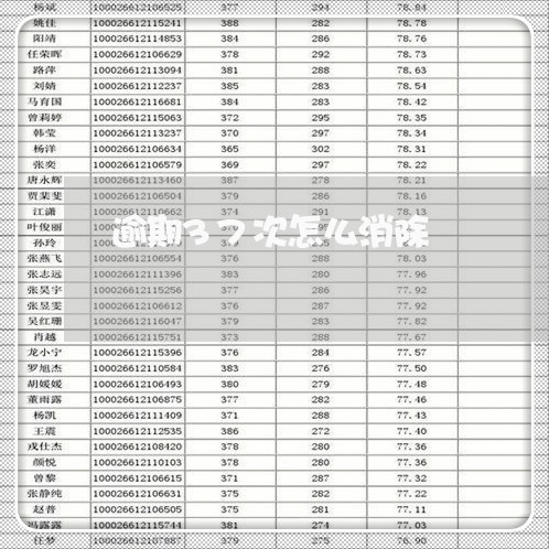 逾期37次怎么消除