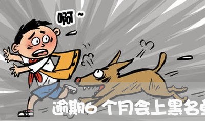 逾期6个月会上黑名单吗