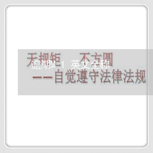 逾期M1英文全称