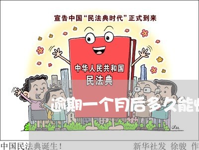 逾期一个月后多久能恢复