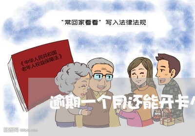 逾期一个月还能开卡么