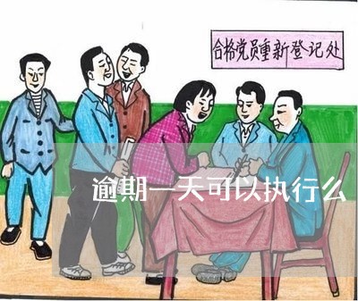 逾期一天可以执行么 逾期一天可以执行么