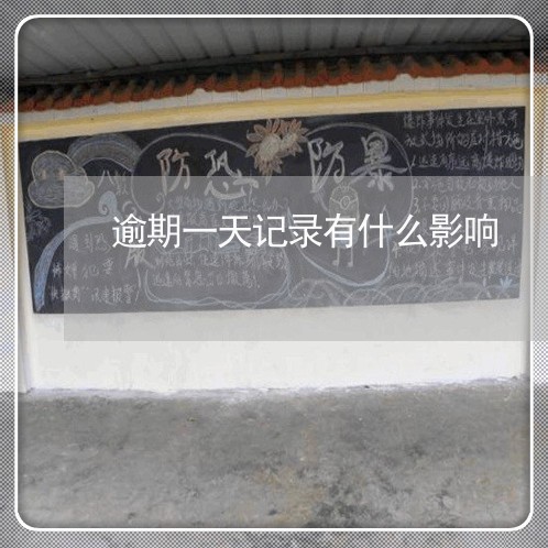 逾期一天记录有什么影响