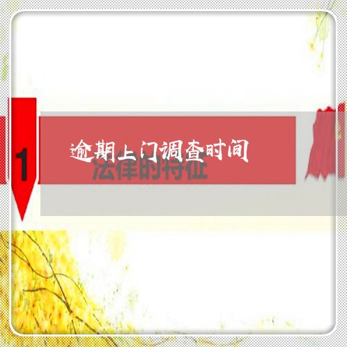 逾期上门调查时间