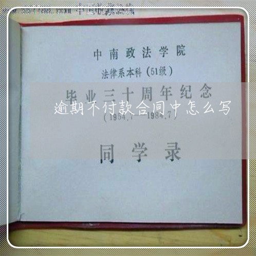 逾期不付款合同中怎么写/2023022699392 逾期不付款合同中怎么写/2023022699392