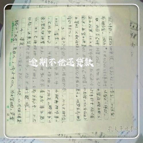 逾期不偿还贷款