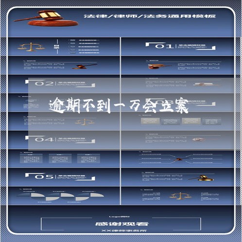 逾期不到一万会立案