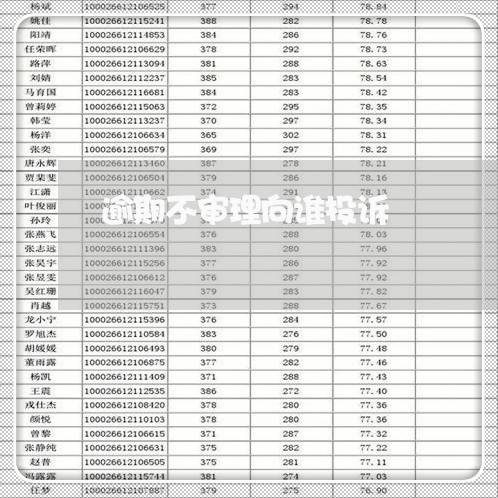 逾期不审理向谁投诉