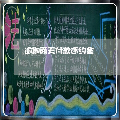 逾期两天付款违约金 逾期两天付款违约金