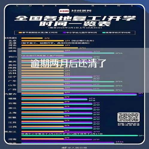 逾期两月后还清了 逾期两月后还清了