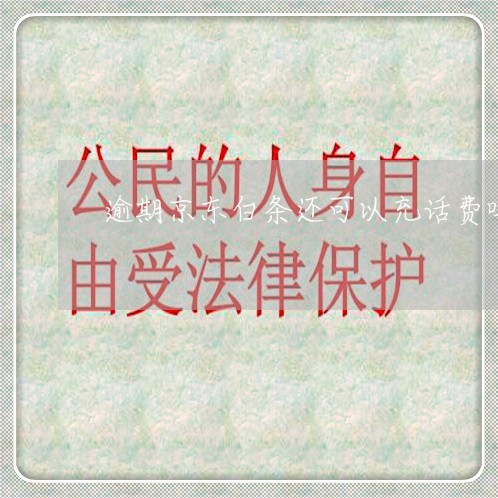 逾期京东白条还可以充话费吗 逾期京东白条还可以充话费吗