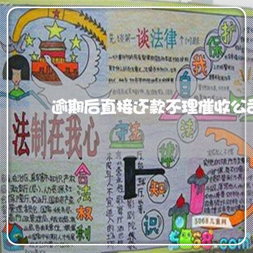 逾期后直接还款不理催收公司 逾期后直接还款不理催收公司