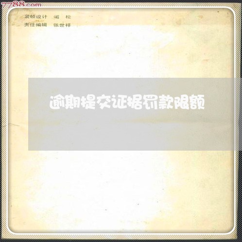 逾期提交证据罚款限额