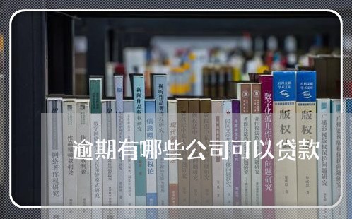逾期有哪些公司可以贷款