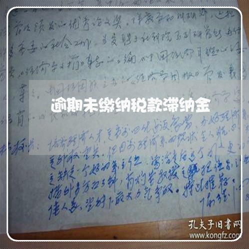 逾期未缴纳税款滞纳金