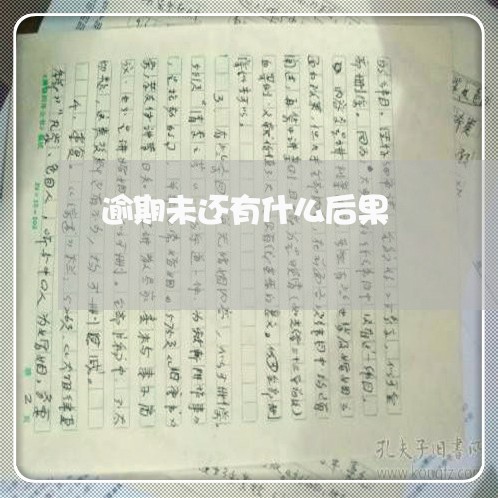 逾期未还有什么后果