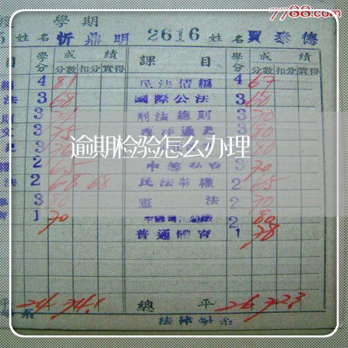 逾期检验怎么办理