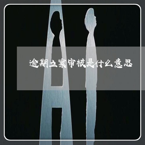 逾期立案审核是什么意思 逾期立案审核是什么意思