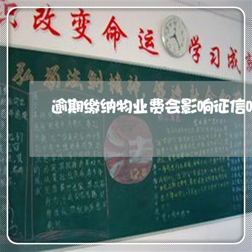 逾期缴纳物业费会影响征信吗
