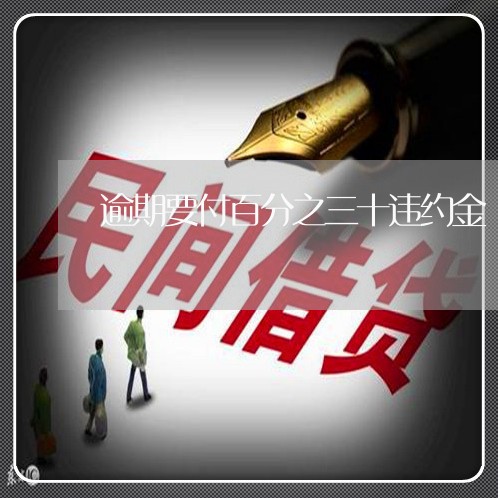 逾期要付百分之三十违约金 逾期要付百分之三十违约金