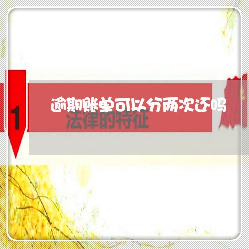 逾期账单可以分两次还吗 逾期账单可以分两次还吗