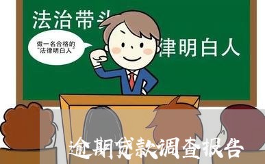 逾期贷款调查报告 逾期贷款调查报告