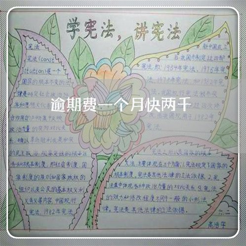 逾期费一个月快两千 逾期费一个月快两千