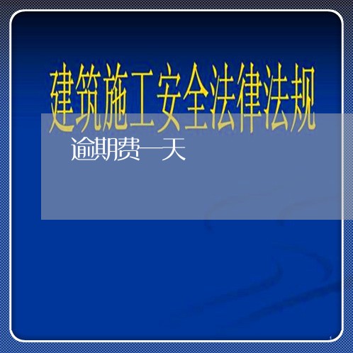逾期费一天 逾期费一天