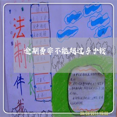 逾期费率不能超过多少钱 逾期费率不能超过多少钱