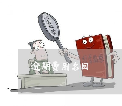 逾期费用名目 逾期费用名目