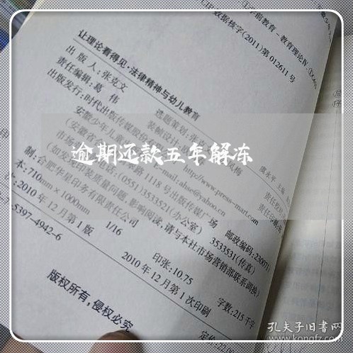 逾期还款五年解冻