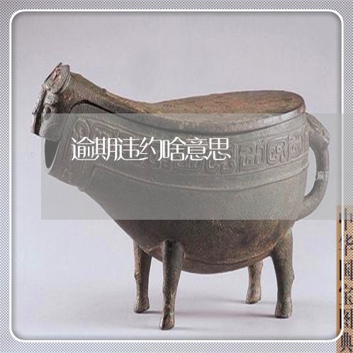逾期违约啥意思 逾期违约啥意思