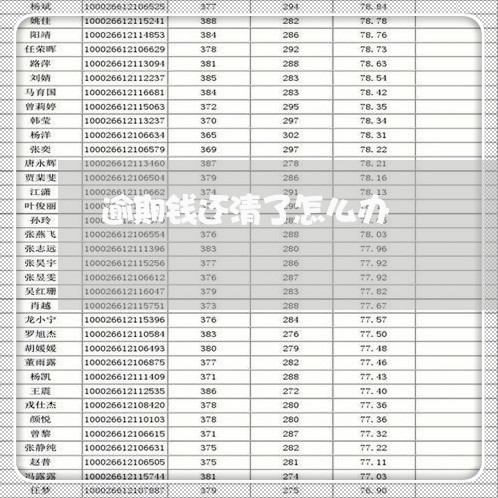逾期钱还清了怎么办 逾期钱还清了怎么办