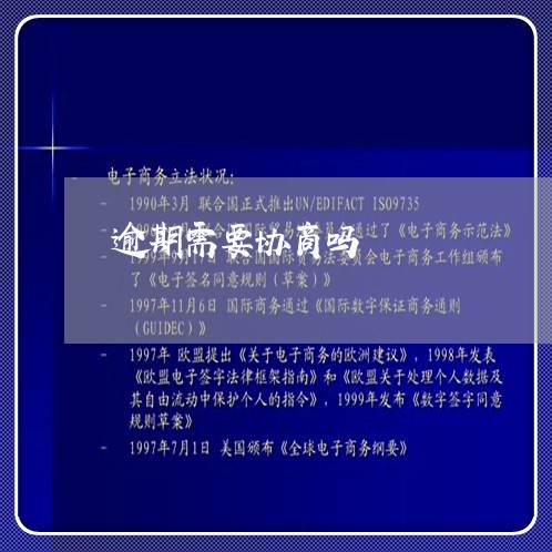 逾期需要协商吗