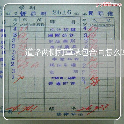 道路两侧打草承包合同怎么写/2023060874916