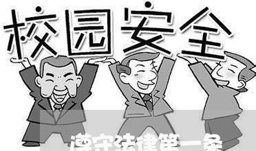 遵守法律第一条 遵守法律第一条