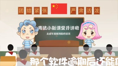 那个软件逾期后还能借款的