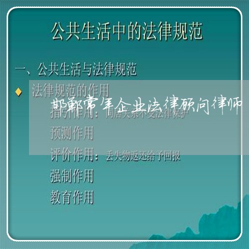 邯郸常年企业法律顾问律师/2023061972615