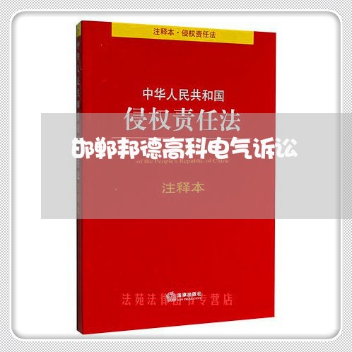 邯郸邦德高科电气诉讼 邯郸邦德高科电气诉讼