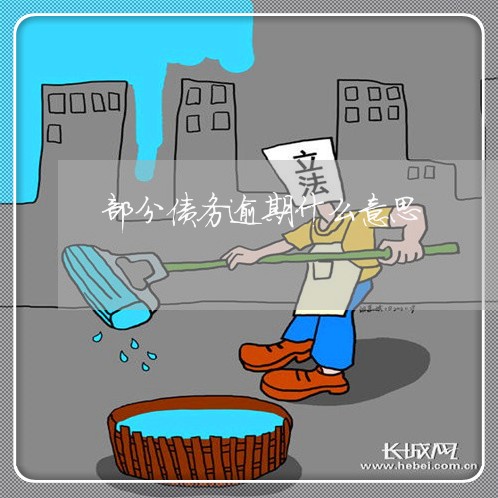 部分债务逾期什么意思 部分债务逾期什么意思