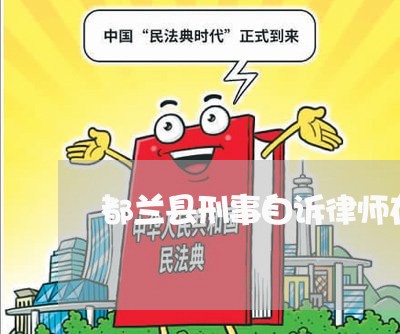 都兰县刑事自诉律师在线免费咨询