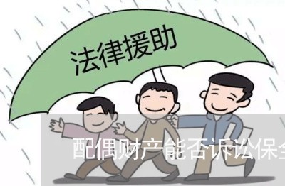 配偶财产能否诉讼保全 配偶财产能否诉讼保全