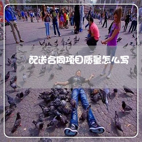 配送合同项目质量怎么写/2023022626071