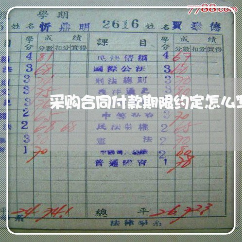 采购合同付款期限约定怎么写/2023041436047