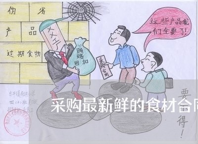 采购最新鲜的食材合同怎么写/2023060264806 采购最新鲜的食材合同怎么写/2023060264806