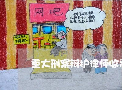 重大刑案辩护律师收费