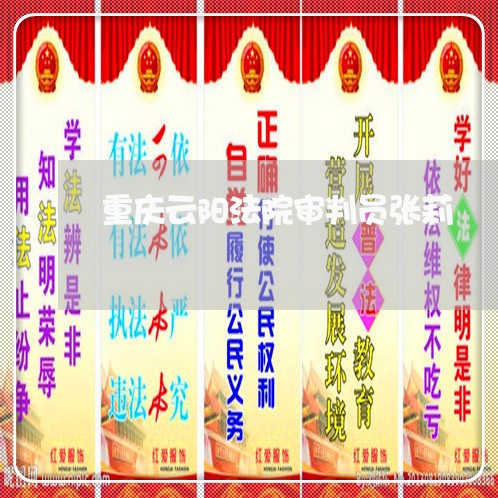 重庆云阳法院审判员张莉