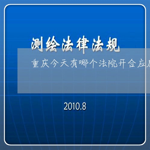 重庆今天有哪个法院开合应庭